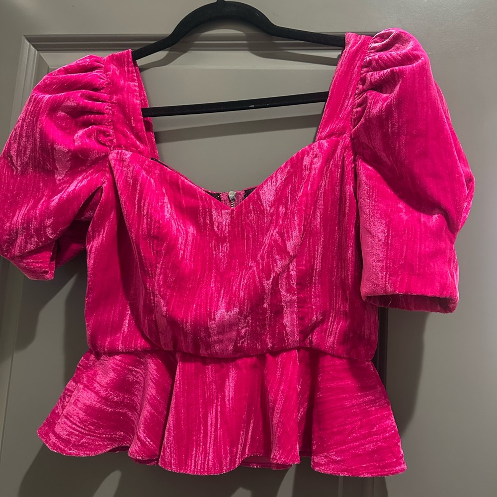 Saylor Pink Velvet Women's Top